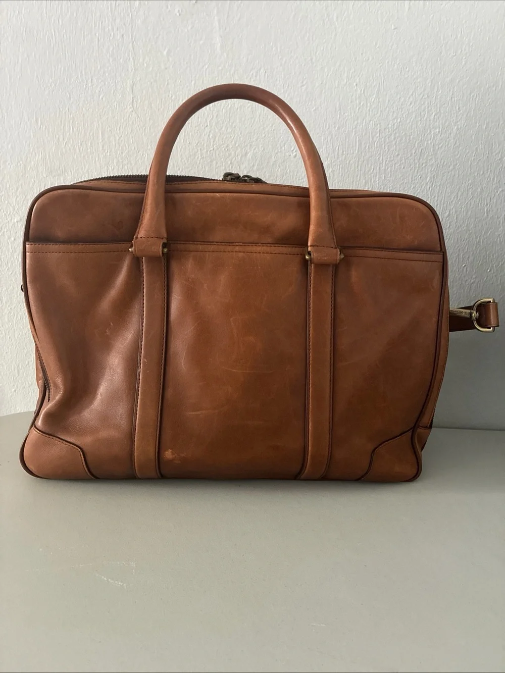 Coach Men's Leather Briefcase Bag in Brown | Coach Brown Leather Laptop Briefcas